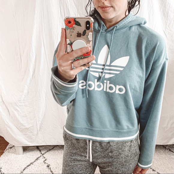 adidas active icons cropped hoodie